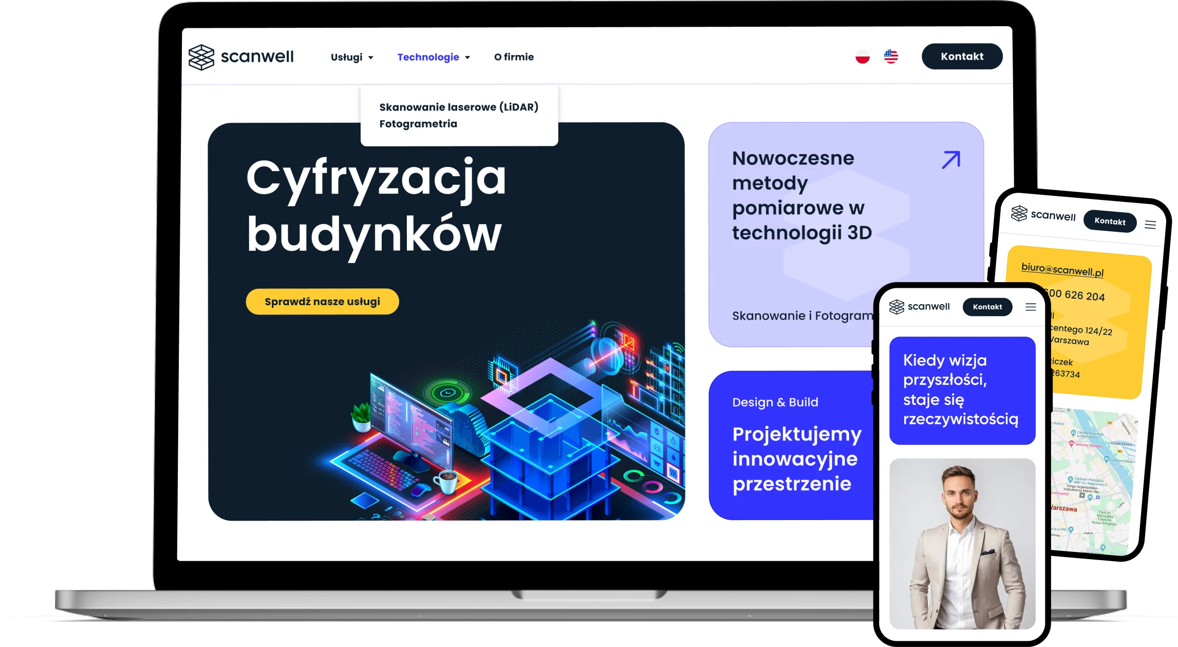 Strona www - usługi cyfryzacji budynków