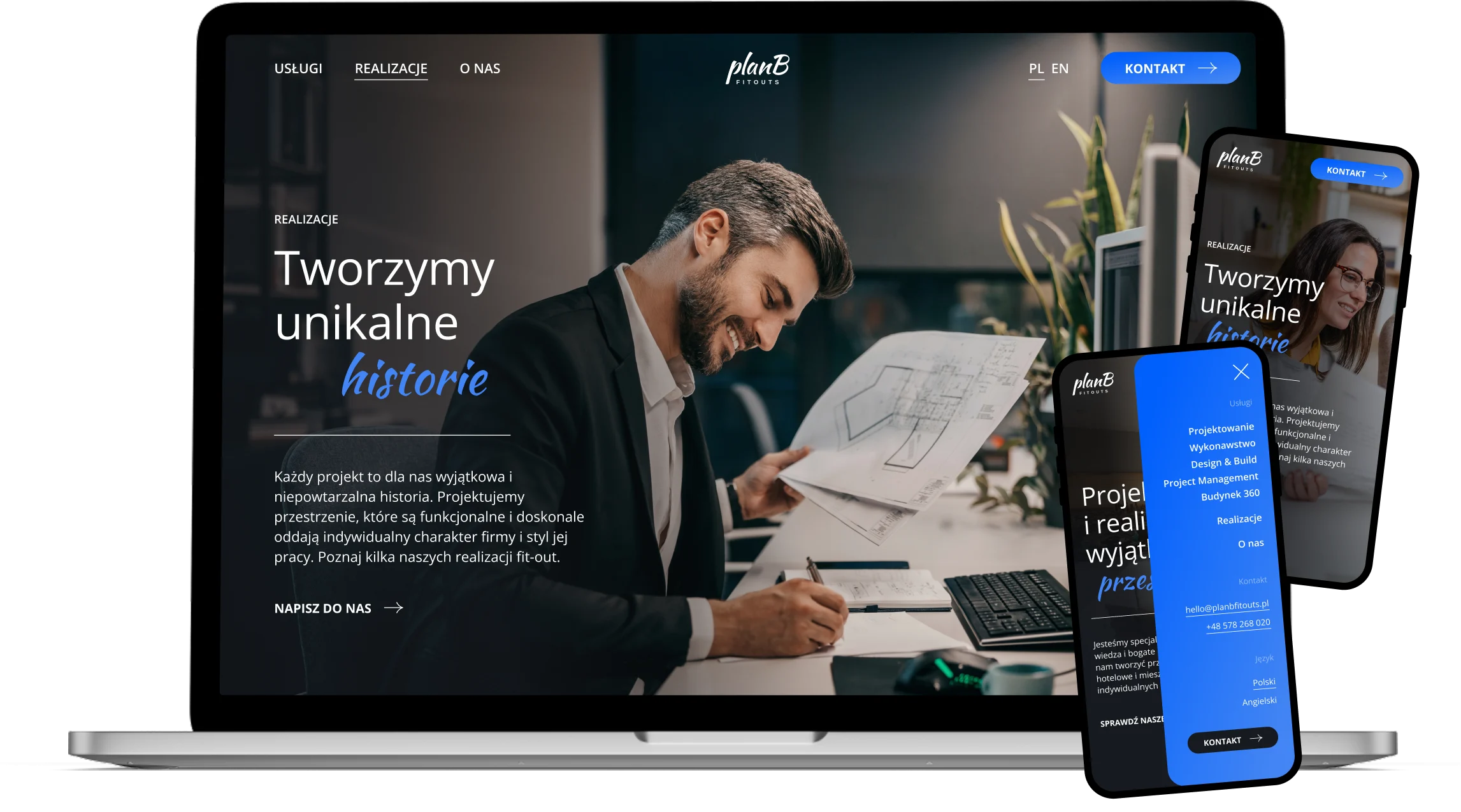 Strona internetowa dla branży real estate w obszarze fit out
