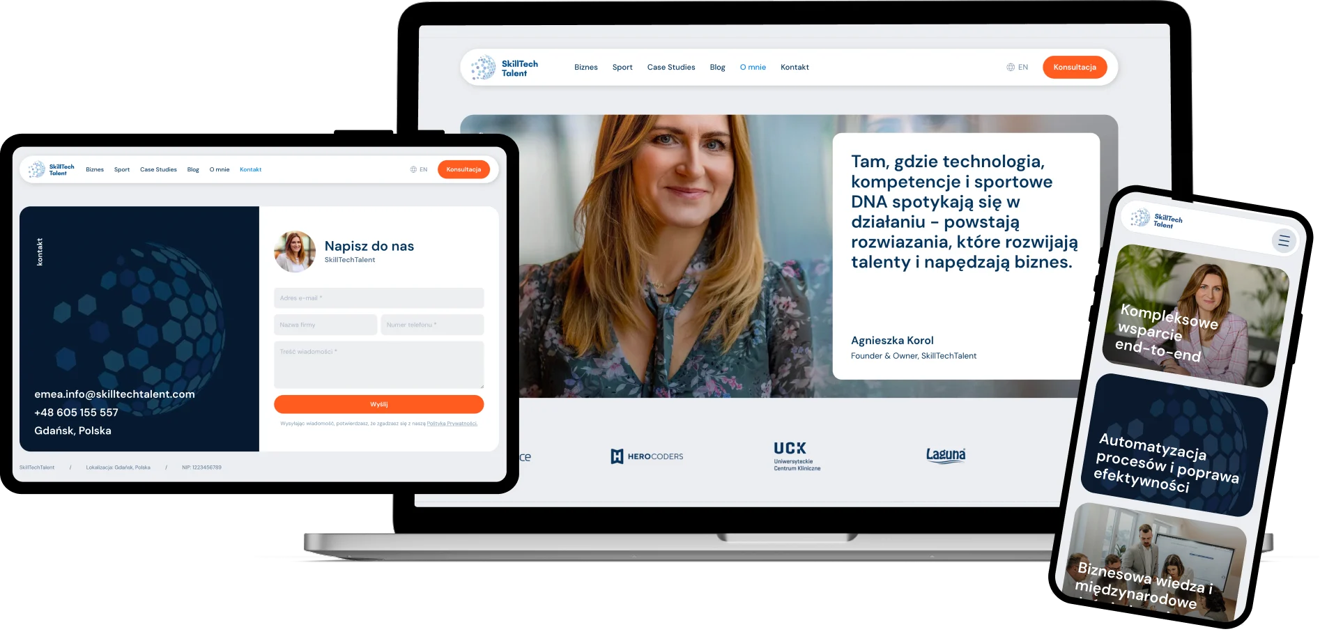 Strona dla firmy doradczej HR — wersja desktop i mobile