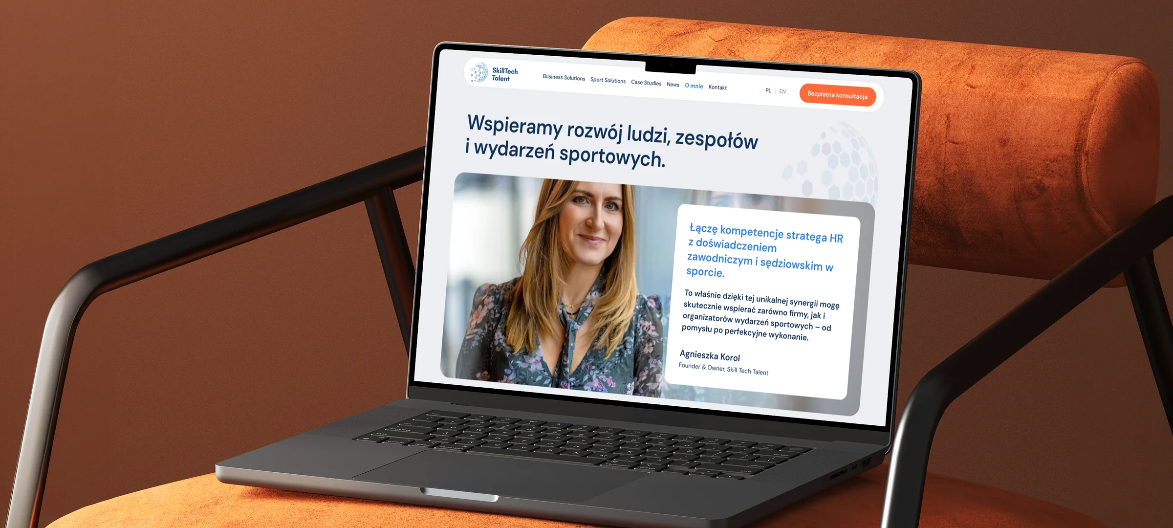 Strona dla firmy doradczej HR Skill Tech Talent — widok strony głównej