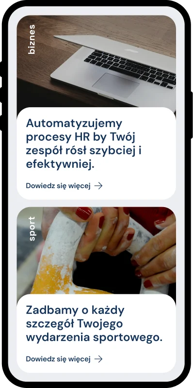Strona dla firmy doradczej HR — widok mobilny, oferta usług
