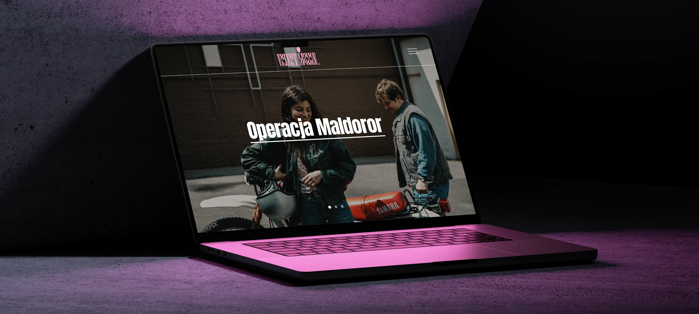 Strona dla dystrybutora filmowego Velvet Spoon — widok strony głównej